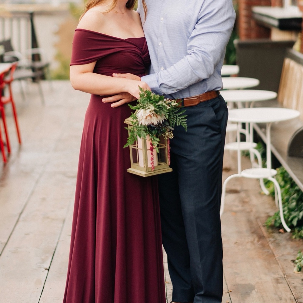 Arroh and Bow Infinity Dress, Wine, Size S